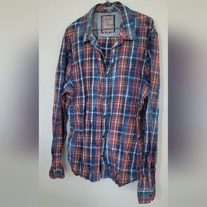 GUESS Men's Dillon Slim Fit Button Down Shirt